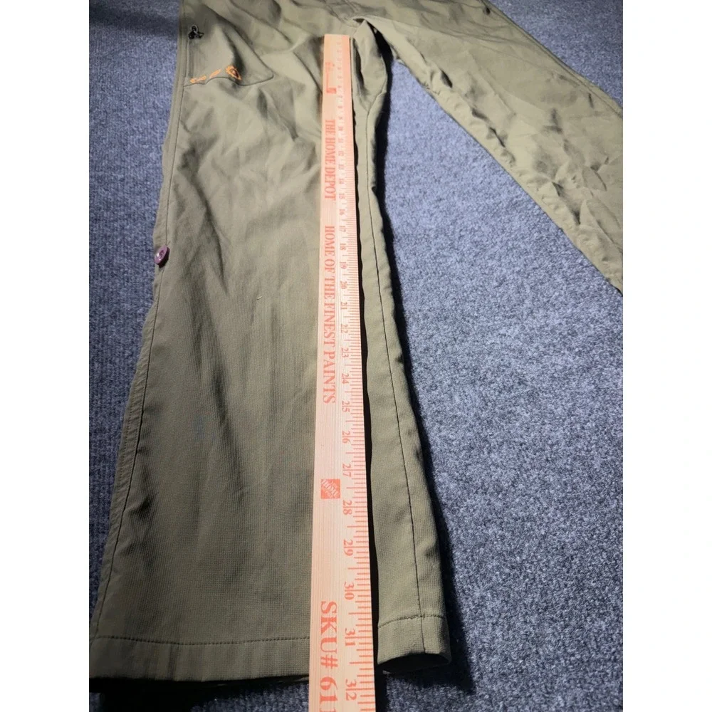 Cabelas 32 Bridge Mens 36 Hiking Pants Olive Green Roll Up Cargo M25PT150 SFE